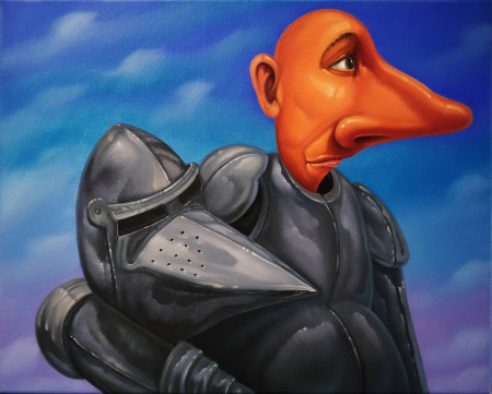 Černý princ, 40x50, ol na pl, 2025