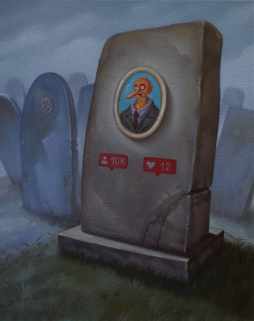Poslední lajky člověka, 50x40, ol na pl, 26